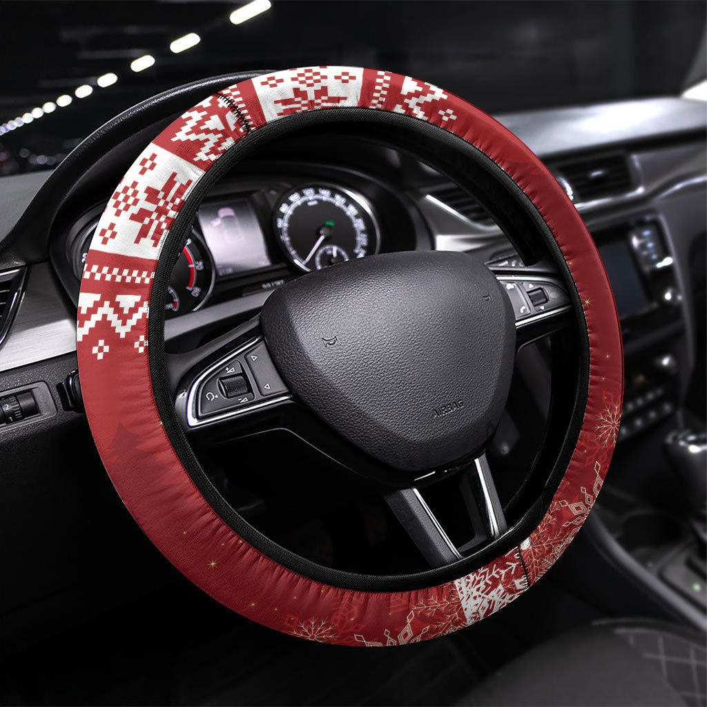 Australia Sulphur-crested Cockatoo Christmas Steering Wheel Cover Aussie Golden Wattle Merry Xmas