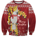 Australia Sulphur-crested Cockatoo Christmas Personalised Sweatshirt Aussie Golden Wattle Merry Xmas