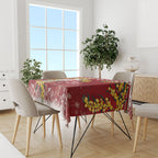 Australia Sulphur-crested Cockatoo Christmas Tablecloth Aussie Golden Wattle Merry Xmas