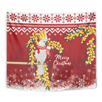 Australia Sulphur-crested Cockatoo Christmas Tapestry Aussie Golden Wattle Merry Xmas