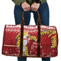 Australia Sulphur-crested Cockatoo Christmas Travel Bag Aussie Golden Wattle Merry Xmas