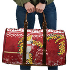 Australia Sulphur-crested Cockatoo Christmas Travel Bag Aussie Golden Wattle Merry Xmas
