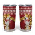 Australia Sulphur-crested Cockatoo Christmas Tumbler Cup Aussie Golden Wattle Merry Xmas