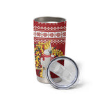 Australia Sulphur-crested Cockatoo Christmas Tumbler Cup Aussie Golden Wattle Merry Xmas