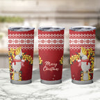 Australia Sulphur-crested Cockatoo Christmas Tumbler Cup Aussie Golden Wattle Merry Xmas