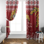 Australia Sulphur-crested Cockatoo Christmas Window Curtain Aussie Golden Wattle Merry Xmas