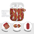 Australia Sulphur-crested Cockatoo Christmas AirPods Case Aussie Golden Wattle Seamless Style