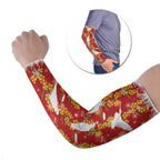 Australia Sulphur-crested Cockatoo Christmas Arm Sleeves Aussie Golden Wattle Seamless Style