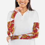 Australia Sulphur-crested Cockatoo Christmas Arm Sleeves Aussie Golden Wattle Seamless Style