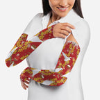 Australia Sulphur-crested Cockatoo Christmas Arm Sleeves Aussie Golden Wattle Seamless Style