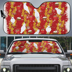 Australia Sulphur-crested Cockatoo Christmas Auto Sun Shade Aussie Golden Wattle Seamless Style