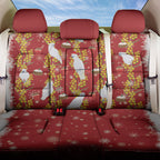 Australia Sulphur-crested Cockatoo Christmas Back Car Seat Cover Aussie Golden Wattle Seamless Style