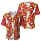 Australia Sulphur-crested Cockatoo Christmas Baseball Jersey Aussie Golden Wattle Seamless Style