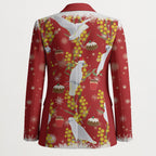 Australia Sulphur-crested Cockatoo Christmas Blazer Aussie Golden Wattle Seamless Style