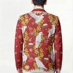 Australia Sulphur-crested Cockatoo Christmas Blazer Aussie Golden Wattle Seamless Style