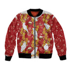 Australia Sulphur-crested Cockatoo Christmas Bomber Jacket Aussie Golden Wattle Seamless Style