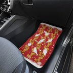 Australia Sulphur-crested Cockatoo Christmas Car Mats Aussie Golden Wattle Seamless Style