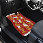 Australia Sulphur-crested Cockatoo Christmas Car Mats Aussie Golden Wattle Seamless Style