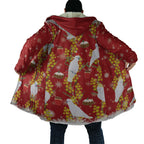 Australia Sulphur-crested Cockatoo Christmas Cloak Aussie Golden Wattle Seamless Style