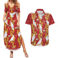 Australia Sulphur-crested Cockatoo Christmas Couples Matching Summer Maxi Dress and Hawaiian Shirt Aussie Golden Wattle Seamless Style