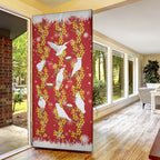 Australia Sulphur-crested Cockatoo Christmas Door Cover Aussie Golden Wattle Seamless Style