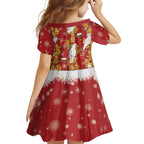 Australia Sulphur-crested Cockatoo Christmas Family Matching Off Shoulder Short Dress and Hawaiian Shirt Aussie Golden Wattle Seamless Style