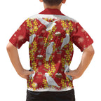 Australia Sulphur-crested Cockatoo Christmas Family Matching Puletasi and Hawaiian Shirt Aussie Golden Wattle Seamless Style