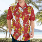 Australia Sulphur-crested Cockatoo Christmas Hawaiian Shirt Aussie Golden Wattle Seamless Style