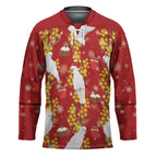 Australia Sulphur-crested Cockatoo Christmas Hockey Jersey Aussie Golden Wattle Seamless Style
