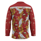 Australia Sulphur-crested Cockatoo Christmas Hockey Jersey Aussie Golden Wattle Seamless Style