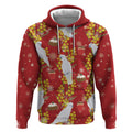 Australia Sulphur-crested Cockatoo Christmas Hoodie Aussie Golden Wattle Seamless Style