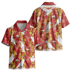 Australia Sulphur-crested Cockatoo Christmas Kid Hawaiian Shirt Aussie Golden Wattle Seamless Style LT22
