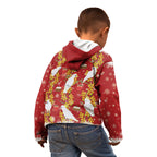 Australia Sulphur-crested Cockatoo Christmas Kid Hoodie Aussie Golden Wattle Seamless Style
