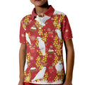 Australia Sulphur-crested Cockatoo Christmas Kid Polo Shirt Aussie Golden Wattle Seamless Style