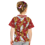Australia Sulphur-crested Cockatoo Christmas Kid T Shirt Aussie Golden Wattle Seamless Style
