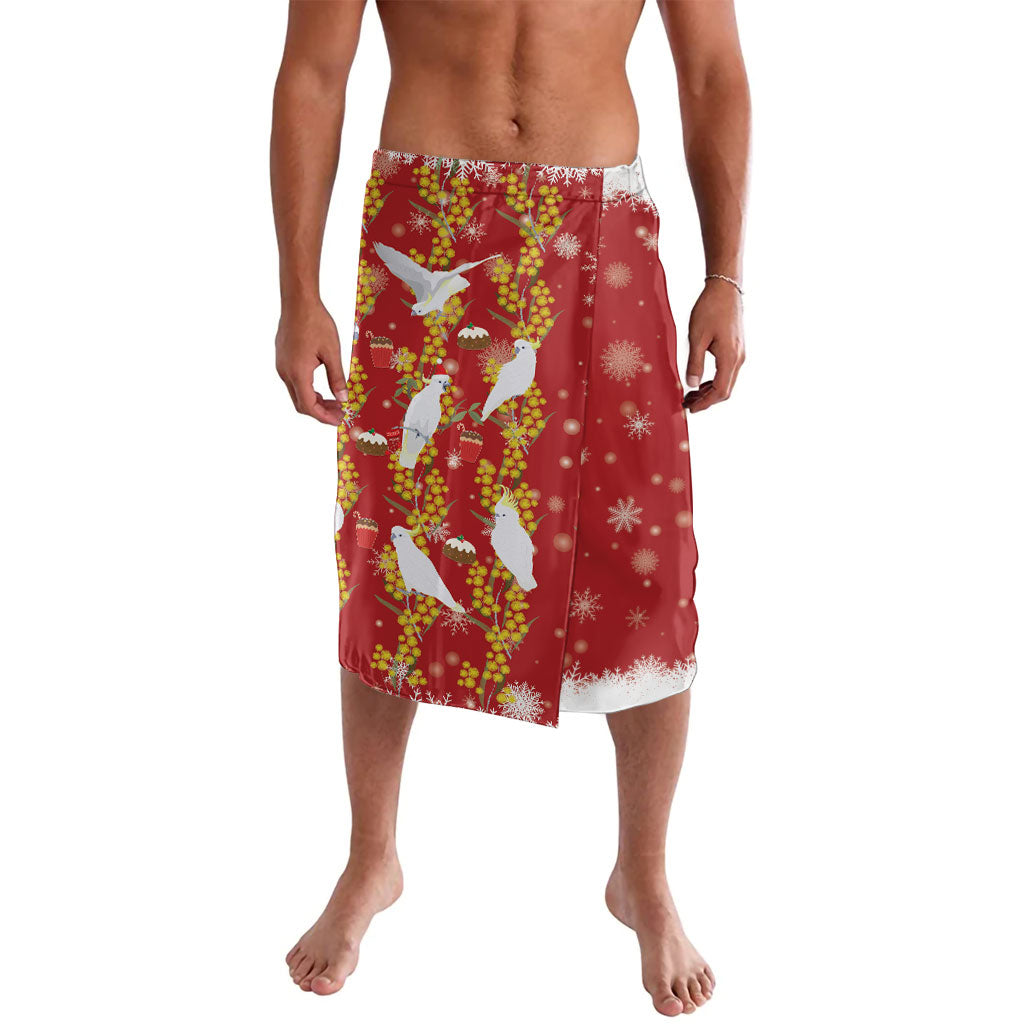 Australia Sulphur-crested Cockatoo Christmas Lavalava Aussie Golden Wattle Seamless Style