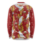 Australia Sulphur-crested Cockatoo Christmas Long Sleeve Shirt Aussie Golden Wattle Seamless Style