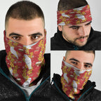Australia Sulphur-crested Cockatoo Christmas Neck Gaiter Aussie Golden Wattle Seamless Style