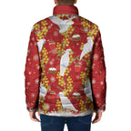 Australia Sulphur-crested Cockatoo Christmas Padded Jacket Aussie Golden Wattle Seamless Style
