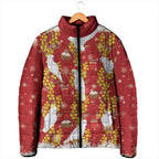Australia Sulphur-crested Cockatoo Christmas Padded Jacket Aussie Golden Wattle Seamless Style