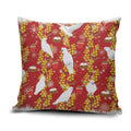 Australia Sulphur-crested Cockatoo Christmas Pillow Cover Aussie Golden Wattle Seamless Style