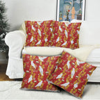 Australia Sulphur-crested Cockatoo Christmas Pillow Cover Aussie Golden Wattle Seamless Style