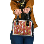 Australia Sulphur-crested Cockatoo Christmas Shoulder Handbag Aussie Golden Wattle Seamless Style