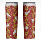 Australia Sulphur-crested Cockatoo Christmas Skinny Tumbler Aussie Golden Wattle Seamless Style