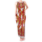 Australia Sulphur-crested Cockatoo Christmas Tank Maxi Dress Aussie Golden Wattle Seamless Style