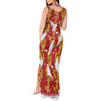 Australia Sulphur-crested Cockatoo Christmas Tank Maxi Dress Aussie Golden Wattle Seamless Style