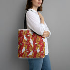 Australia Sulphur-crested Cockatoo Christmas Tote Bag Aussie Golden Wattle Seamless Style