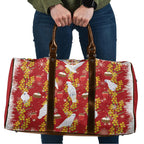 Australia Sulphur-crested Cockatoo Christmas Travel Bag Aussie Golden Wattle Seamless Style