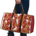 Australia Sulphur-crested Cockatoo Christmas Travel Bag Aussie Golden Wattle Seamless Style
