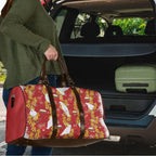 Australia Sulphur-crested Cockatoo Christmas Travel Bag Aussie Golden Wattle Seamless Style